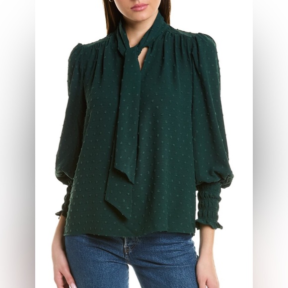 Nwt- Max Studio-Tie neck blouse- XL - Picture 1 of 5